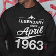 60 Geburtstag 60 Jahre Alt Legendär Seit April 1963 V3 Hoodie Lustige Geschenke