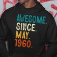 63 Year Old Awesome Since May 1960 63Rd Birthday Hoodie Unique Gifts