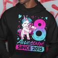 8 Years Old Flossing Unicorn Gifts 8Th Birthday Girl Party Hoodie Unique Gifts