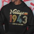 80 Year Old Gifts Born In 1943 Vintage 80Th Birthday Retro Hoodie Unique Gifts