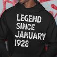 95 Geburtstag Männer Frauen Legende Seit Januar 1928 Langarm Hoodie Lustige Geschenke