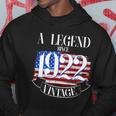 A Legend Since 1922 100Th Birthday Vintage Usa Flag Hoodie Unique Gifts