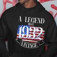 A Legend Since 1932 Vintage Usa Flag 90Th Birthday Hoodie Unique Gifts