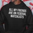 All My Friends Are On Federal Watch Lists Hoodie Funny Gifts