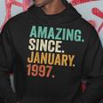 Amazing Since January 1997 26 Years Old 26Th Birthday Gifts Men Hoodie Graphic Print Hooded Sweatshirt Funny Gifts