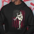 American Flag Pitcher Baseball Apparel - Baseball Hoodie Unique Gifts