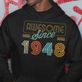 Awesome Since 1948 Year Of Birth Birthday Hoodie Unique Gifts