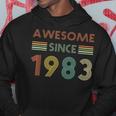 Awesome Since 1983 40Th Birthday 40 Years Old Vintage Retro Hoodie Unique Gifts