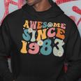 Awesome Since 1983 40Th Birthday Retro Gifts Born In 1983 Hoodie Unique Gifts