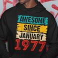 Awesome Since Januar 1977 Hoodie, Einzigartiges 46. Geburtstag Design Lustige Geschenke