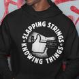 Bass Guitar Slapping Strings Knowing Things For Bassist Hoodie Funny Gifts
