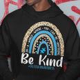 Be Kind Autism Awareness Leopard Rainbow Choose Kindness Hoodie Unique Gifts