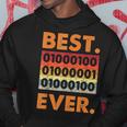 Best Dad Ever Binary Code Coder Developer Software Father Hoodie Funny Gifts