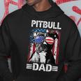 Best Pitbull Dad Ever American Flag 4Th Of July Gift For Mens Hoodie Funny Gifts