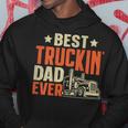 Best Truckin Dad Ever Trucker Truck Driver For Truck Lover Hoodie Funny Gifts