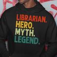 Bibliothekar Held Mythos Legende Retro-Bibliothekar Hoodie Lustige Geschenke