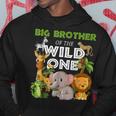 Big Brother Of The Wild One Zoo Birthday 1St Safari Jungle Hoodie Funny Gifts