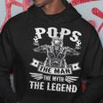 Biker Grandpa Pops The Man Myth The Legend Motorcycle Hoodie Funny Gifts
