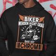 Biker Grau Chrom Motorrad Motorradfahrer Motorradfahren Hoodie Lustige Geschenke