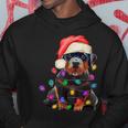 Black Lab Labrador Christmas Tree Light Pajama Dog Xmas Men Hoodie Graphic Print Hooded Sweatshirt Funny Gifts