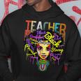 Black Woman Teacher Afro Black History Month Melanin Hoodie Personalized Gifts