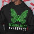 Butterfly Cerebral Palsy Awareness Cp Green Ribbon Support Hoodie Unique Gifts