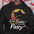 Cat Daddy To A Fatty Funny Vintage 80S Sunset Fat Chonk Dad V2 Hoodie Funny Gifts