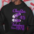 Chapter 45 Fabulous Since 1978 Purple 45Th Birthday Hoodie Unique Gifts