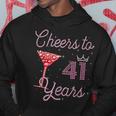 Cheers To 41 Years 41St Birthday 41 Years Old Bday Hoodie Unique Gifts