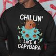 Chillin Like A Capybara Animal Capybaras Lover Rodent Hoodie Unique Gifts