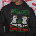 Christmas Cat Meowy Christmas Cat Christmas Sweater V2 Men Hoodie Graphic Print Hooded Sweatshirt Funny Gifts