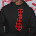 Christmas Gifts For Men Dad Family Buffalo Plaid Check Tie Hoodie Unique Gifts