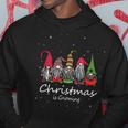 Christmas Is Gnoming God Jul Gnome Tomte Xmas Santa Idea Men Hoodie Graphic Print Hooded Sweatshirt Funny Gifts
