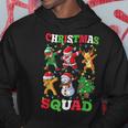 Christmas Squad Santa Dabbing Elf Family Matching Pajamas V4 Men Hoodie Graphic Print Hooded Sweatshirt Funny Gifts