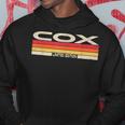 Cox Nachname Retro Sunset Hoodie, 80er 90er Jahre Geburtstag Familientreffen Lustige Geschenke