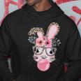Cute Bunny With Leopard Glasses Happy Easter Day Hoodie Funny Gifts