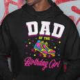 Dad Of The Birthday Girl Roller Skates Bday Skating Party Hoodie Unique Gifts