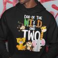 Dad Of The Wild And Two Zoo Theme Birthday Safari Jungle Hoodie Funny Gifts