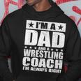 Dad Wrestling Coach Coaches Fathers Day S Gift Hoodie Funny Gifts