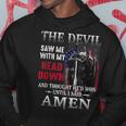 Devil Saw Me With My Head Thought Hed Won Until I Said Amen Hoodie Unique Gifts