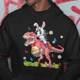 Dinosaur Easter Day Unicorn Riding T-Rex Bunny Costume Gift Hoodie Unique Gifts