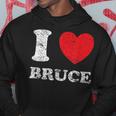 Distressed Grunge Worn Out Style I Love Bruce Hoodie Unique Gifts