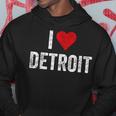 Distressed I Love Detroit 313 Motor City Detroit Men Hoodie Personalized Gifts