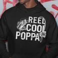 Distressed Reel Cool Poppa Fishing Fathers Day Hoodie Personalized Gifts
