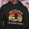 Dont Follow Me I Do Stupid Things Funny Gift For Retro Vintage Skiing Gift Hoodie Unique Gifts