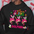 Easter Dolphin Three Cute Bunny Dolphins Hunting Eggs Basket Hoodie Unique Gifts