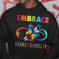 Embrace Neurodiverity Rainbow Infinity Butterfly Autism Hoodie Unique Gifts