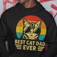 Fathers Day Vintage Best Cat Dad Ever Retro Gift For Cat Hoodie Unique Gifts