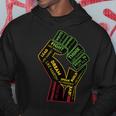 Fist Hand Black History Month Inspiring Black Leaders Power Men Hoodie Graphic Print Hooded Sweatshirt Funny Gifts