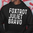 Foxtrot Juliet Bravo Retro Vintage America Us Military Hoodie Unique Gifts
